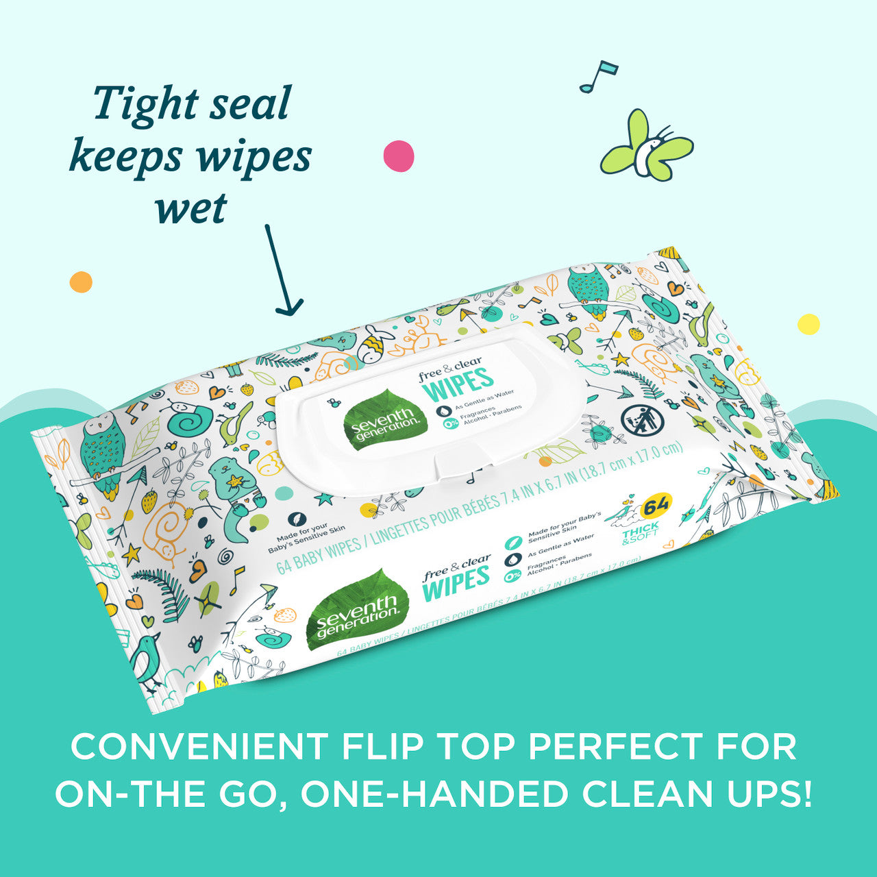 Seventh Generation F&C Baby Wipe Wdgt (12x64CNT )