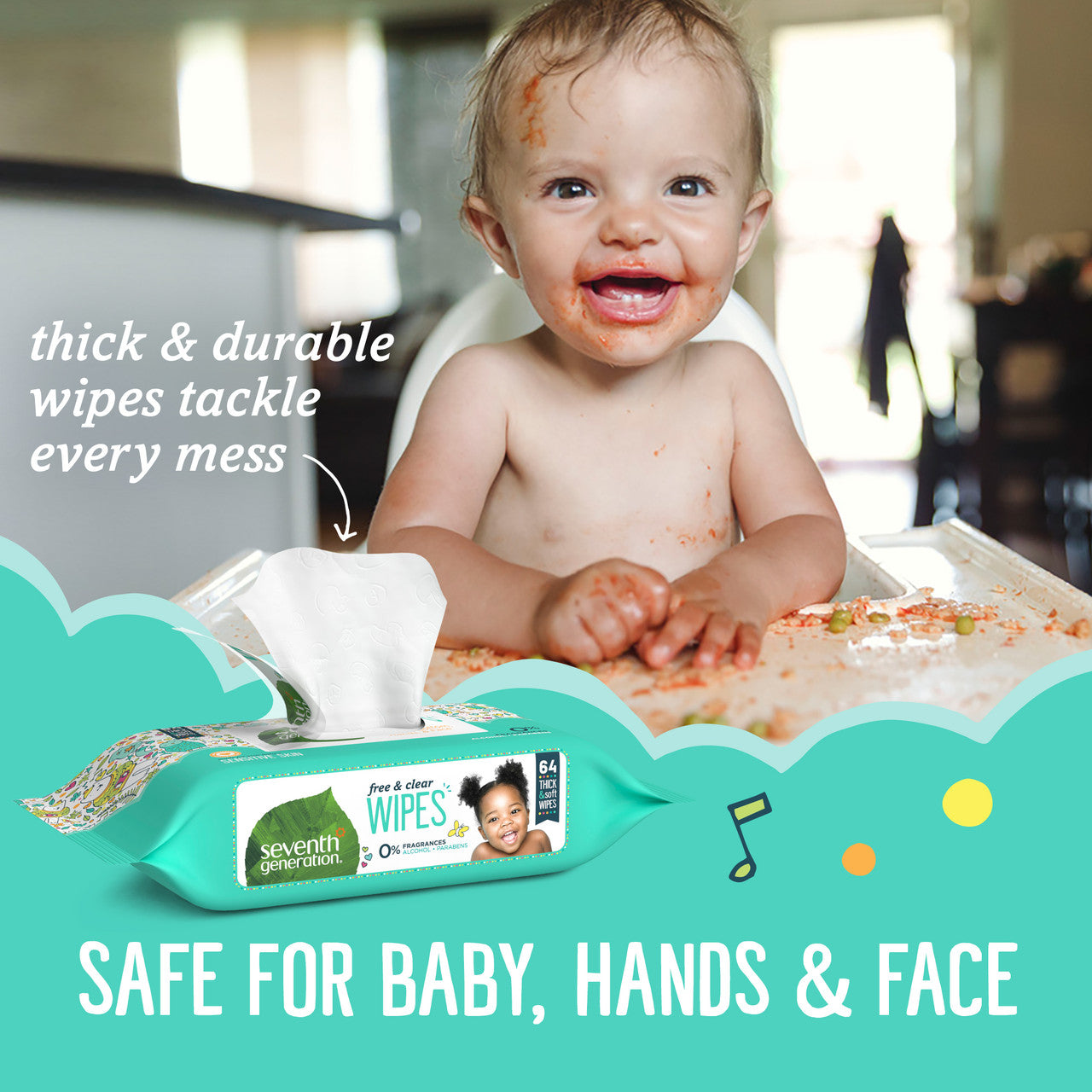 Seventh Generation F&C Baby Wipe Refil (3x256 CT)